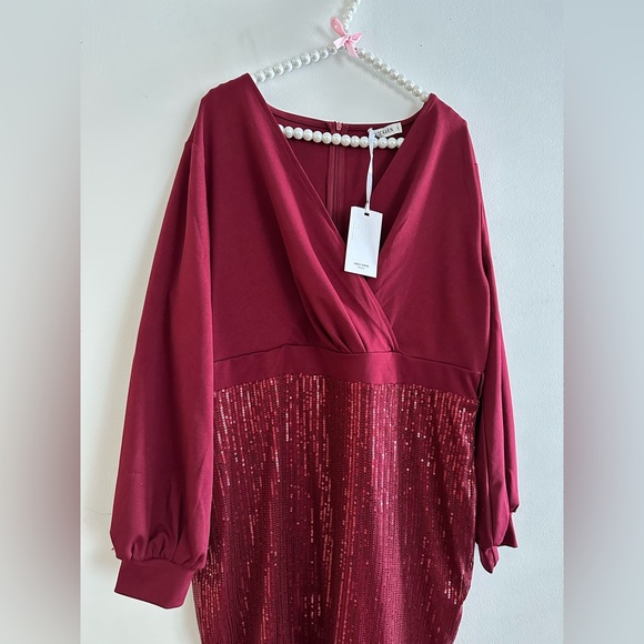 Grace Karin| Midi Sequined Long Sleeve Cocktail Dress - Picture 7 of 15